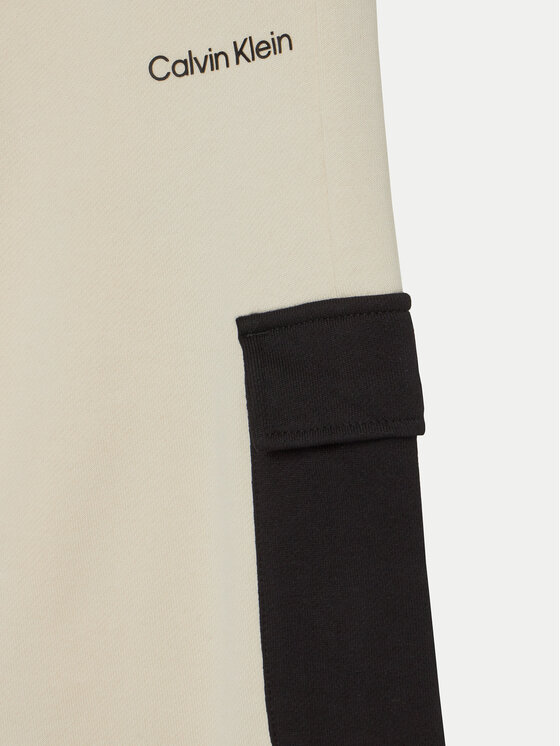 Calvin Klein Jeans Calvin Klein Jeans Pantaloni trening IB0IB02349 Écru Relaxed Fit