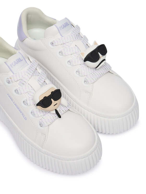 KARL LAGERFELD KARL LAGERFELD Sneakersy Kreeper Lo KL42336T Écru