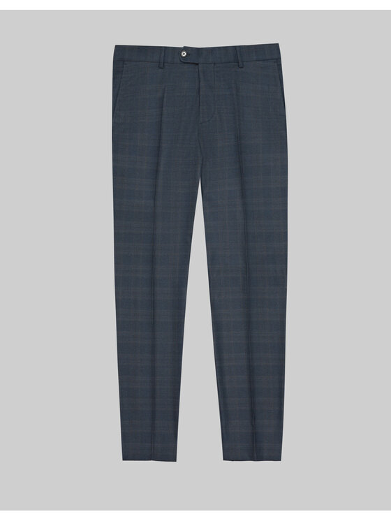 Borgio Borgio Spodnie garniturowe aldone_g Granatowy Slim Fit