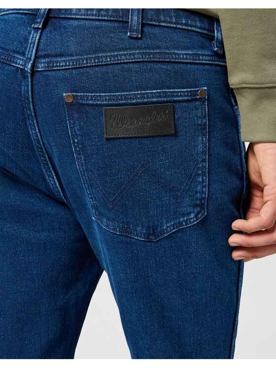 Wrangler Wrangler Jeansy Larston Granatowy Slim Fit
