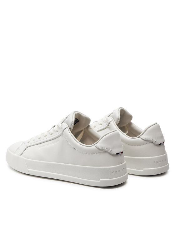 Tommy Hilfiger Tommy Hilfiger Sneakersy Th Court Premium Best FM0FM04974 Écru