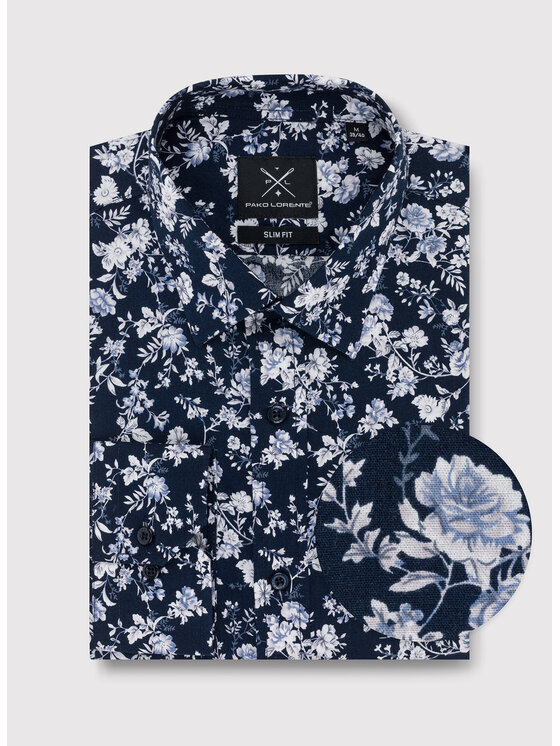 Pako Lorente Pako Lorente Koszula P23WN-1X-009 Granatowy Slim Fit