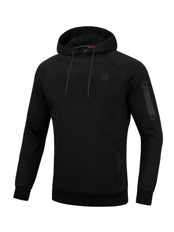 PITBULL PITBULL Bluza Bluza z kapturem Stafford S Czarny Regular Fit