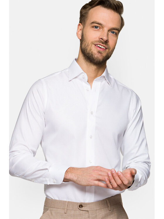 Lancerto Lancerto Koszula KO073122000004 Almansa 2 Biały Slim Fit