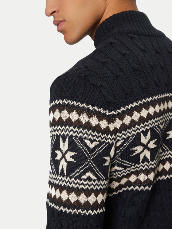 Selected Homme Selected Homme Rollkragenpullover Flake 16081554 Dunkelblau Regular Fit