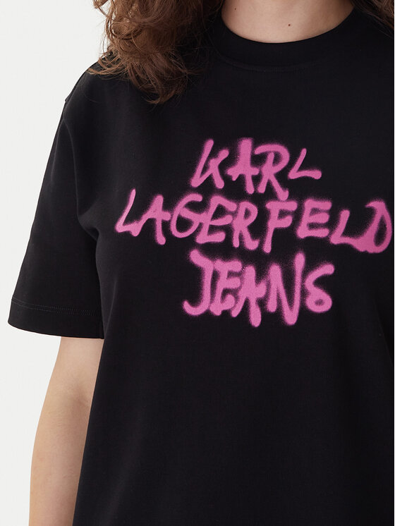 Karl Lagerfeld Jeans Karl Lagerfeld Jeans Rochie de zi B1W13043 Negru Regular Fit