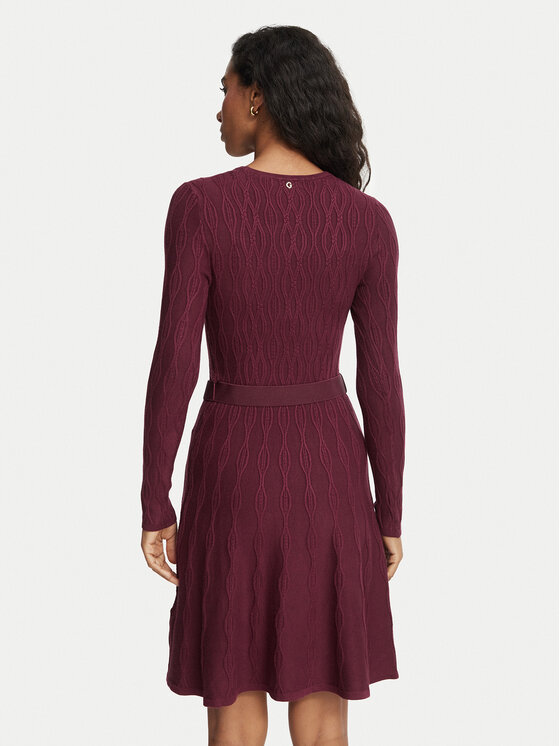 Guess Guess Strickkleid W6BK64 Z1569 Dunkelrot Regular Fit