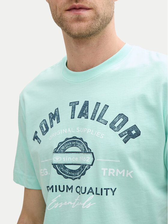 Tom Tailor Tom Tailor T-Shirt 1037735 Zielony Regular Fit