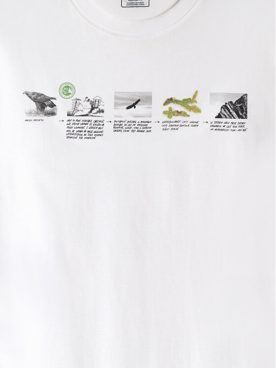 4F 4F T-Shirt OVERLAND Biały Regular Fit