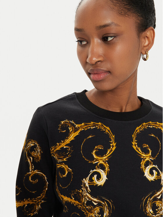 Versace Jeans Couture Versace Jeans Couture Суитшърт 77HAI3P9 Черен Regular Fit