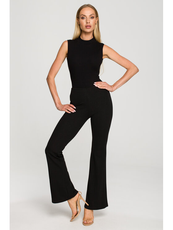 Made of Emotion Made of Emotion Pantaloni in maglia M704 Nero Casual Fit