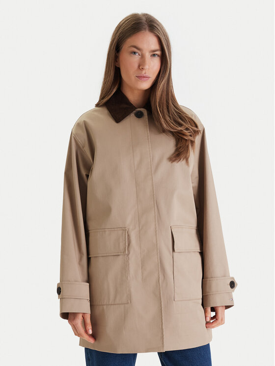 Tommy Hilfiger Płaszcz przejściowy 2-In-1 WW0WW47765 Beżowy Regular Fit