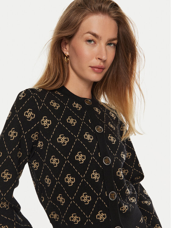 Guess Guess Cardigan Sarah W4BR0D Z3JD2 Nero Regular Fit