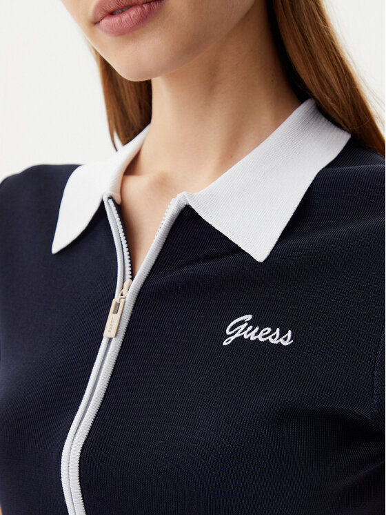 Guess Guess Úpletové šaty V5GK00 Z3D60 Tmavomodrá Regular Fit