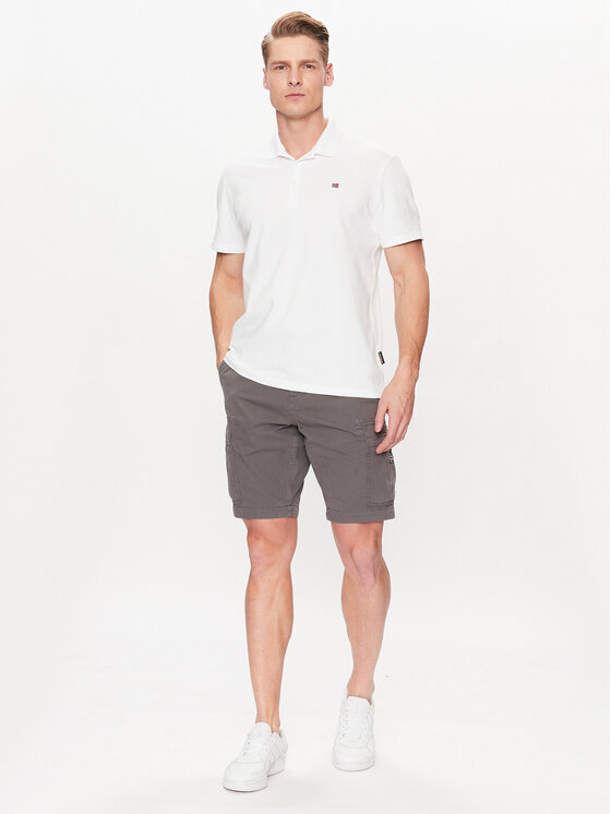 Napapijri Napapijri Tricou polo Ealis NP0A4H8B Alb Regular Fit