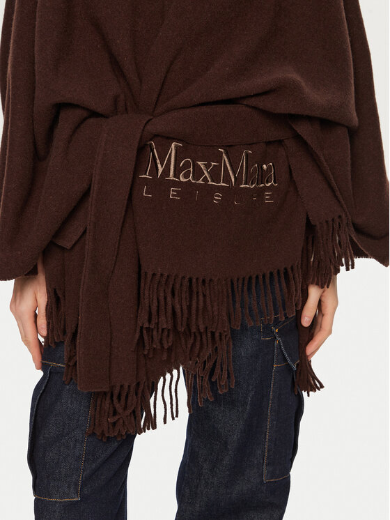 Max Mara Leisure Max Mara Leisure Poncho Martora 2426736028 Braun Relaxed Fit