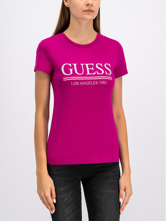Guess Guess T-shirt W94I20 J1300 Rosa Regular Fit