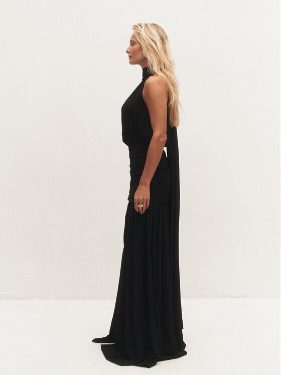 Le Collet Le Collet Sukienka wieczorowa LIRE Czarny Flare Fit