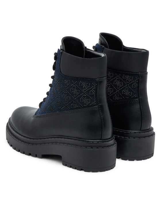 Guess Guess Schnürstiefeletten FLTLDS DEN10 Schwarz