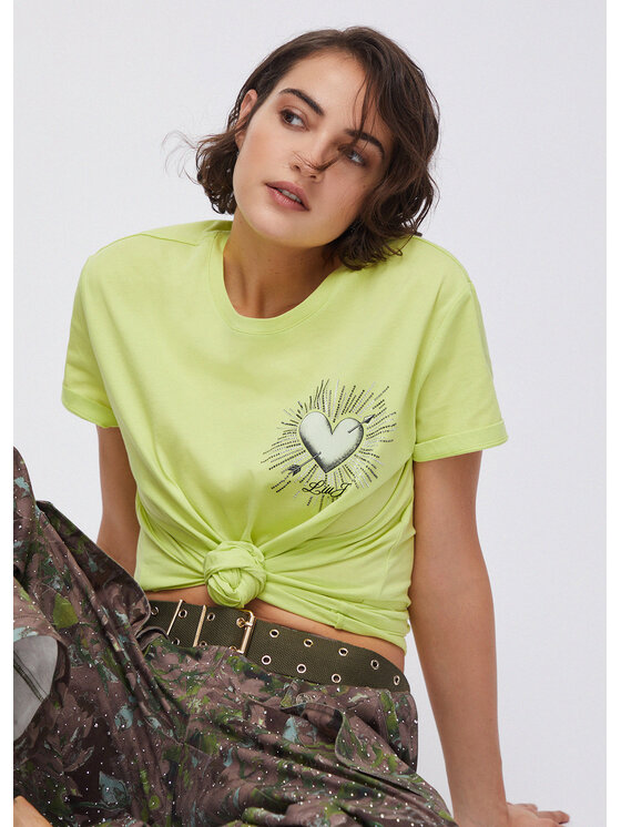 Liu Jo Liu Jo T-Shirt WA6163JS904P9267 Żółty Regular Fit