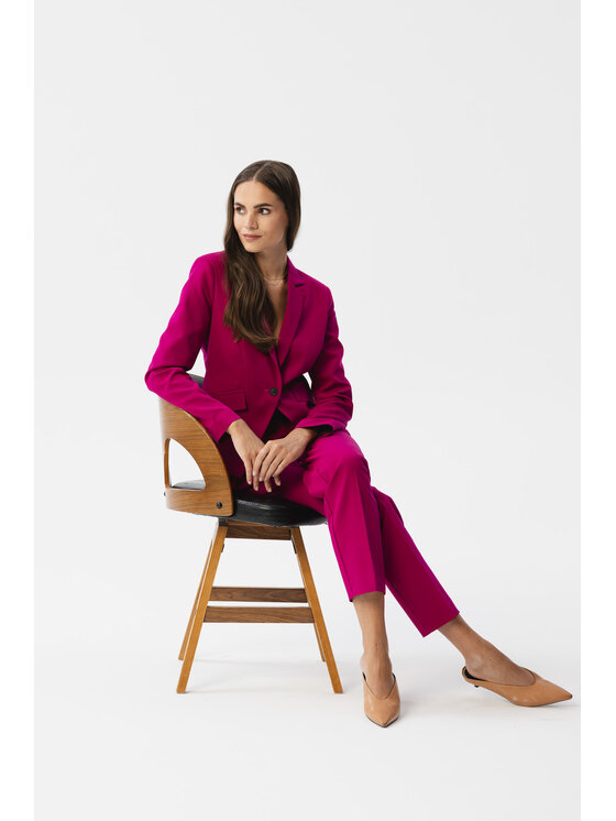 Stylove Stylove Spodnie materiałowe S356 Fioletowy Modern Fit