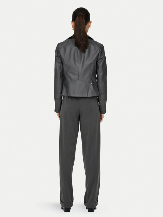 ONLY ONLY Яке от имитация на кожа Gemma 15153079 Сив Regular Fit
