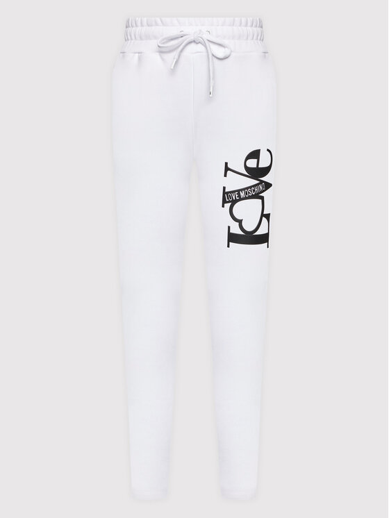 LOVE MOSCHINO LOVE MOSCHINO Pantaloni da tuta W155606M 4266 Bianco Regular Fit