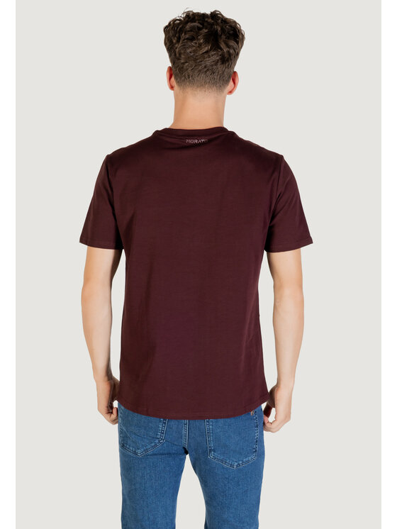 Antony Morato Antony Morato T-shirt STUTTGART REGULAR FIT WITH PRISM SHAPE RUBBER TIGER PRINT Bordeaux Regular Fit