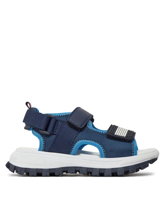 Sandale Tommy Hilfiger Flag Velcro Sandal T3B2-33434-1591 M Bleumarin