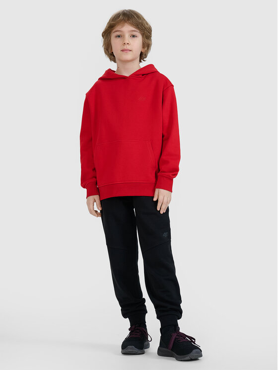 4F 4F Bluza BASIC+ Czerwony Oversize