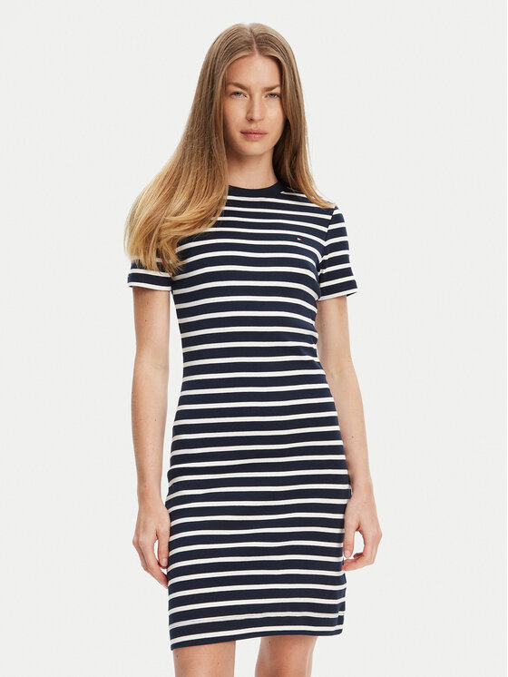 Tommy Hilfiger Tommy Hilfiger Každodenní šaty New Cody WW0WW42721 Tmavomodrá Slim Fit