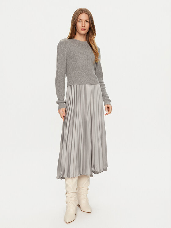 ViCOLO Vestito da giorno 77090S Grigio Regular Fit, taglia : M
