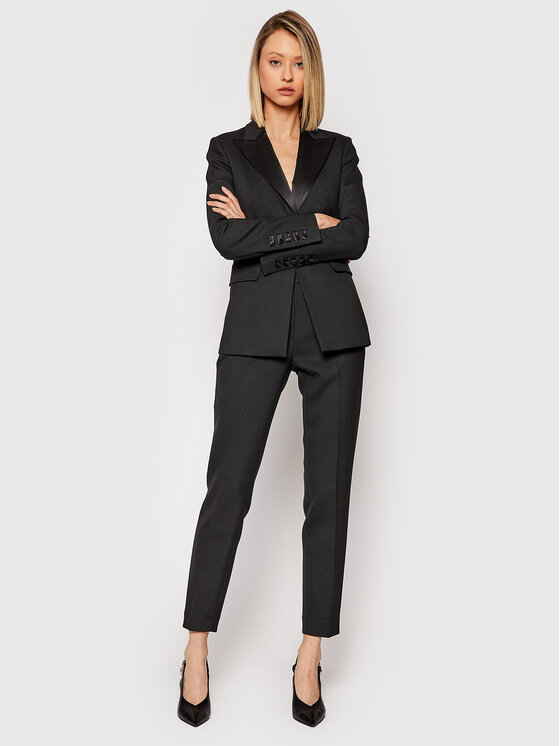 Pantaloni di tessuto Piper 1 Nero Slim Fit