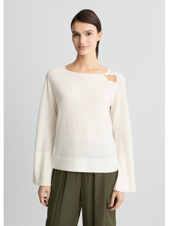Liu Jo Maglione CA5103MA63OX0256 Bianco Regular Fit