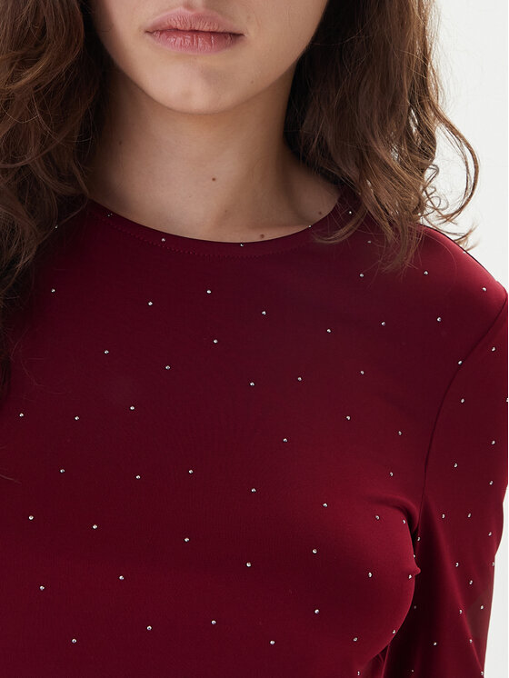 ONLY ONLY Μπλουζάκι Zita 15358986 Μπορντό Regular Fit