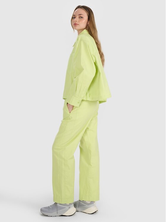 4F 4F Παντελόνι υφασμάτινο 4FRSS25TTROF1448-73S Κίτρινο Relaxed Fit