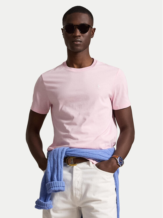 Polo Ralph Lauren Polo Ralph Lauren T-krekls 710671438530 Gaiši rozā Regular Fit