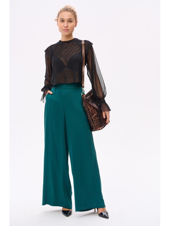 blue shadow blue shadow Spodnie damskie Koko Zielony Regular Fit