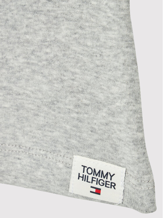 Tommy Hilfiger Tommy Hilfiger Majica Essential Solid Rib KB0KB06880 D Siva Regular Fit