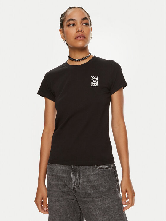 PINKO Pinko T-Shirt Bussolotto 100355 A23D Μαύρο Regular Fit