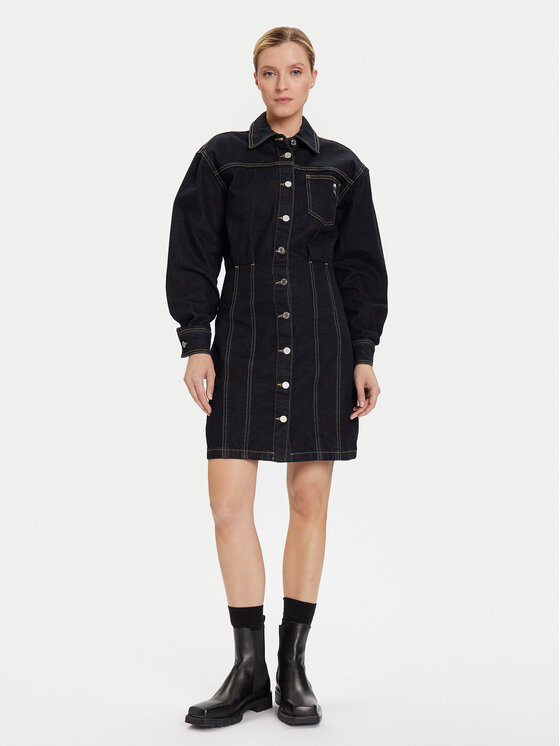 KARL LAGERFELD KARL LAGERFELD Φόρεμα τζιν A4W13019 Σκούρο μπλε Relaxed Fit
