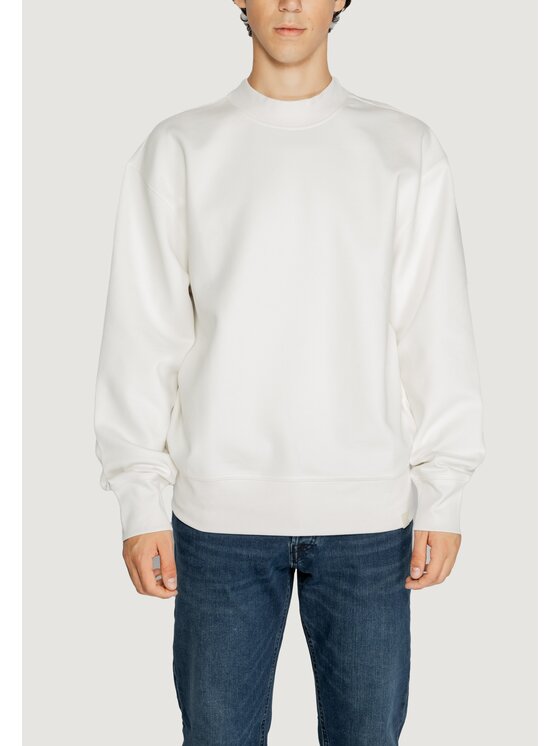 Calvin Klein Jeans Calvin Klein Jeans Μπλούζα INTERLOCK CREW Λευκό To Fit