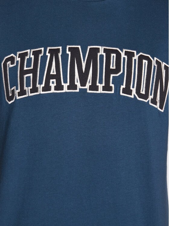 Champion Champion Majica Bookstore Logo 217882 Mornarsko modra Regular Fit
