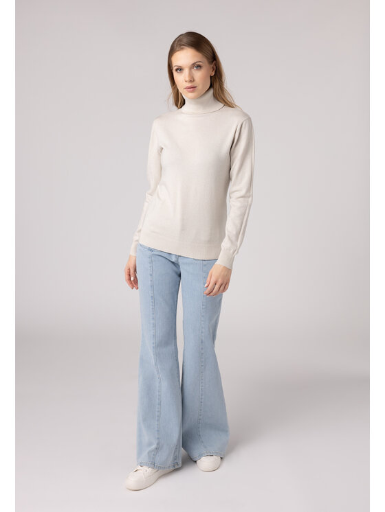 QUIOSQUE QUIOSQUE Sweter QUIOSQUE 6VL003102 Beżowy Regular Fit