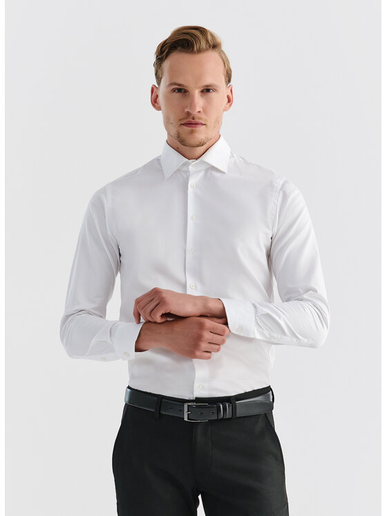 Pako Lorente Pako Lorente Koszula P000B-1X-577 Biały Slim Fit