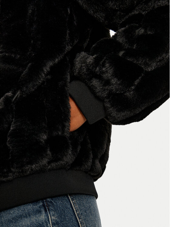 Vila Vila Pelzmantel Embra 14097836 Schwarz Regular Fit