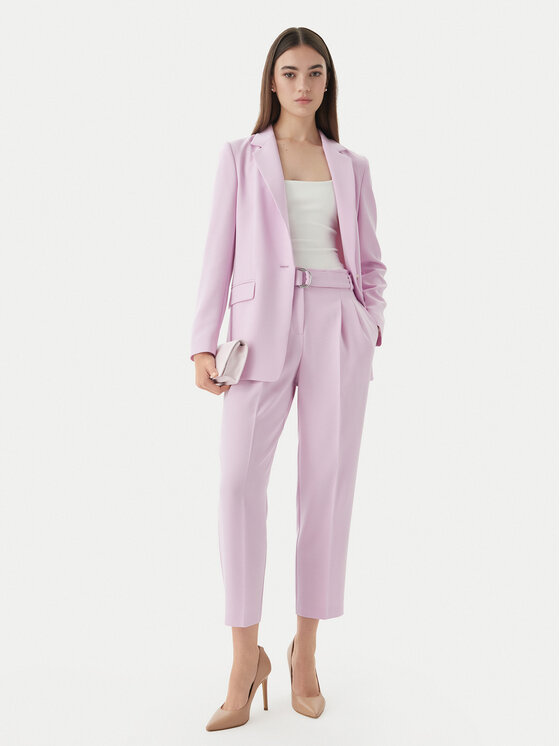 BOSS BOSS Kalhoty z materiálu Tapiah 50490037 Fialová Regular Fit