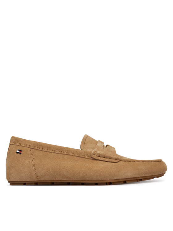 Tommy Hilfiger Tommy Hilfiger Μοκασίνια Flag Soft Suede Driver Loafer FW0FW08558 Καφέ