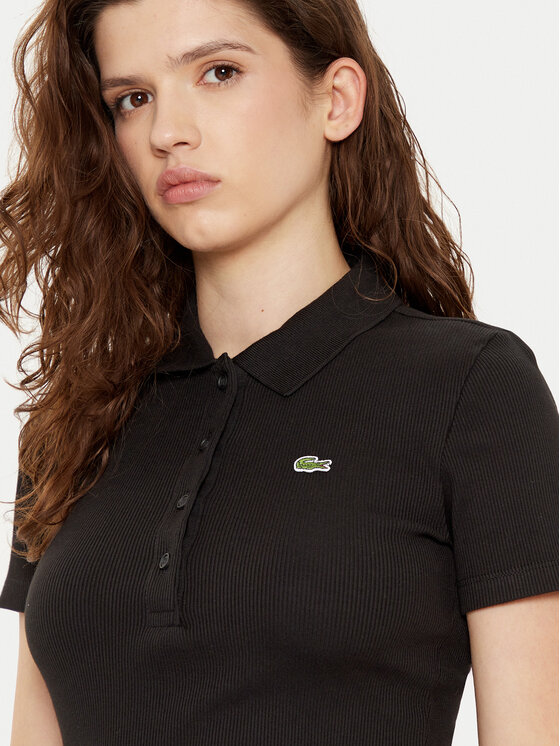 Lacoste Lacoste Поло DF5377 Чорний Slim Fit