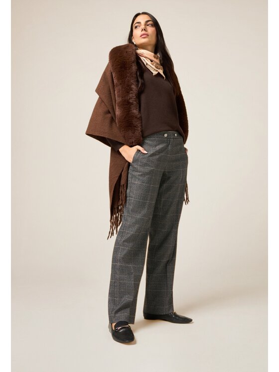 Oltre Oltre Pantaloni di tessuto P095R209030N0S3 Grigio Baggy Fit